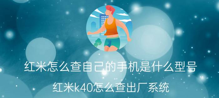 红米怎么查自己的手机是什么型号 红米k40怎么查出厂系统？